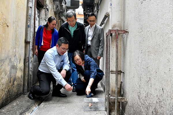 SFH inspects anti-rodent work in Sham Shui Po (2019.5.21)